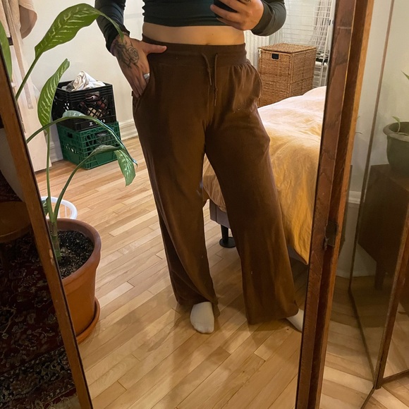 Mondetta Pants - Mondetta Brown Wide Leg Lounge Pants